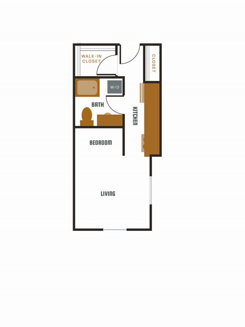 a floor plan of a house with a bedroom and a living room